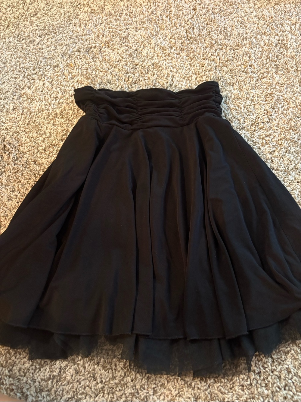 Joe Benbasset Black Strapless Pleated Mini Dress